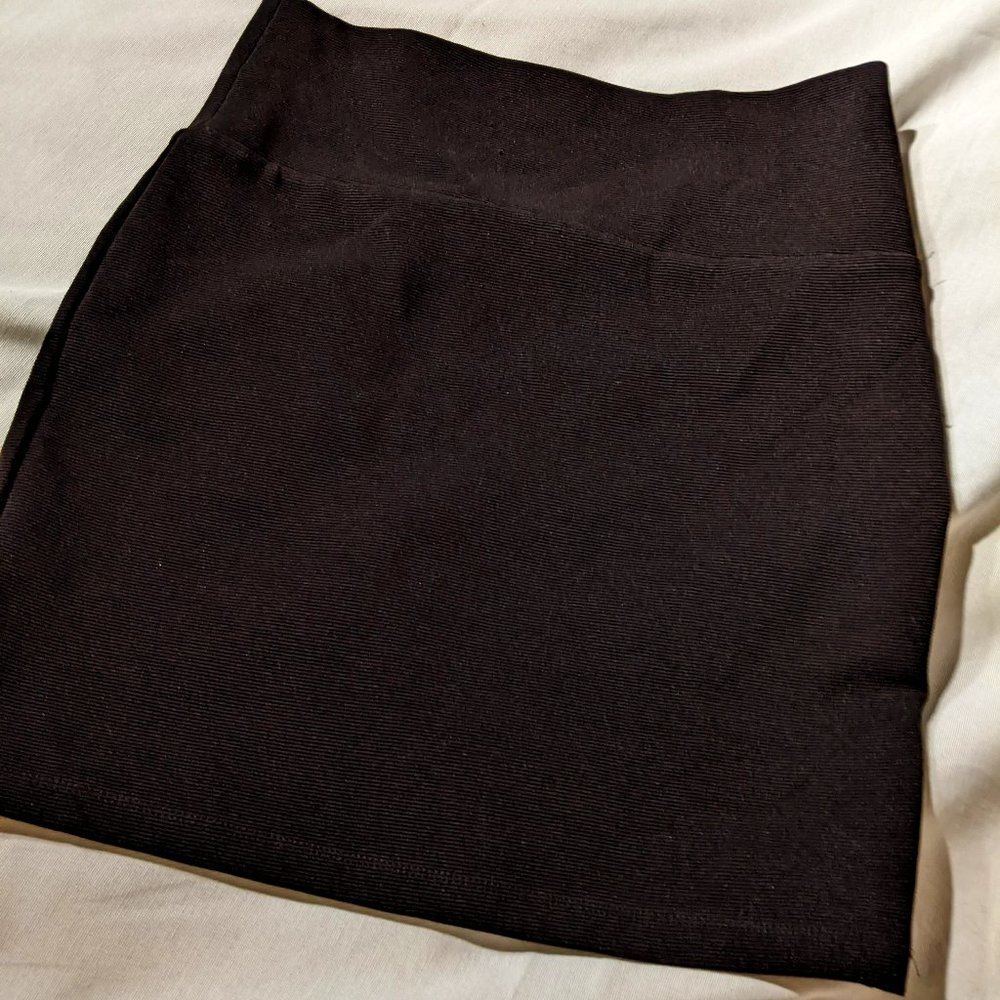 Forever 21 Black Ribbed Miniskirt